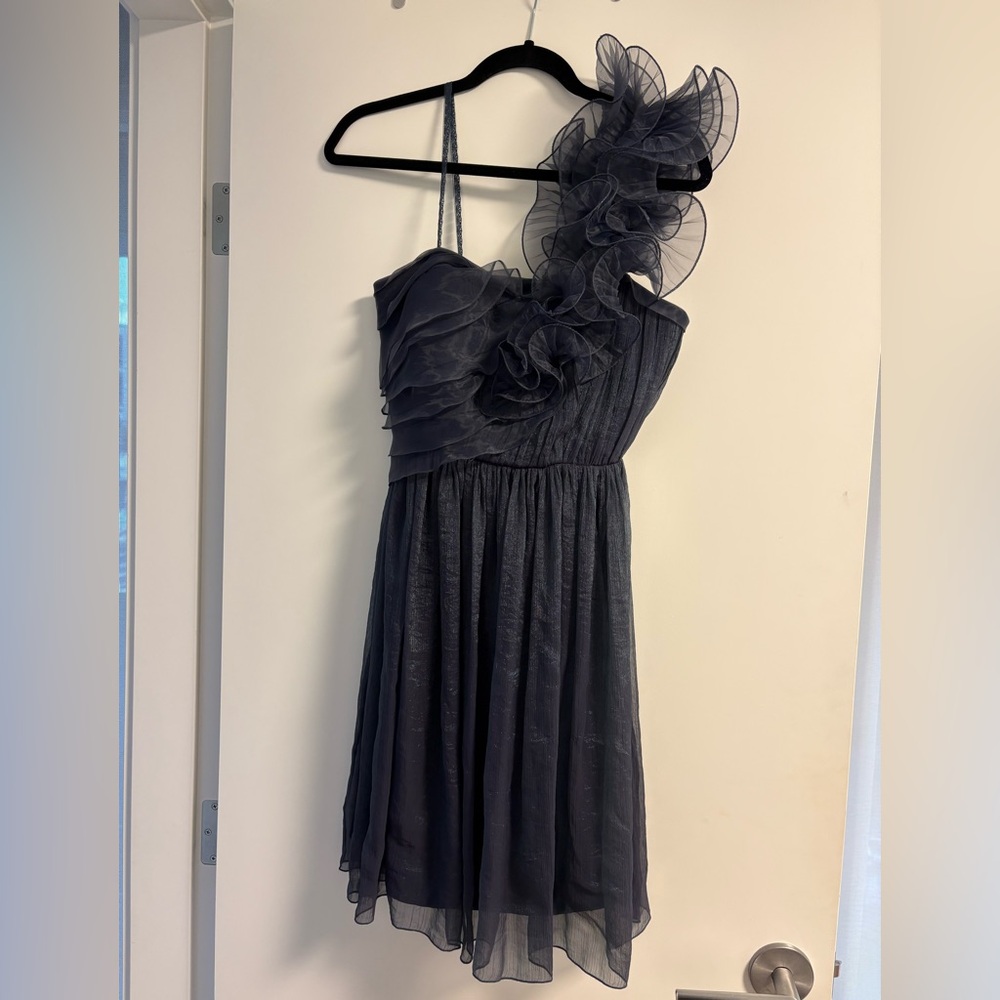 BCBGeneration one Shoulder Blue Dress